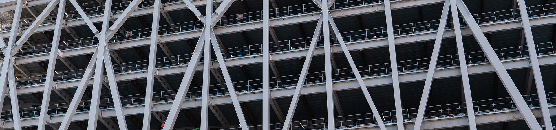 Complex steelwork framed building